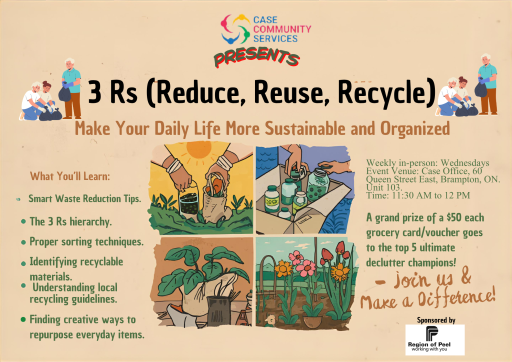 Workshop Flyer on Reduce, Reuse, Recycle